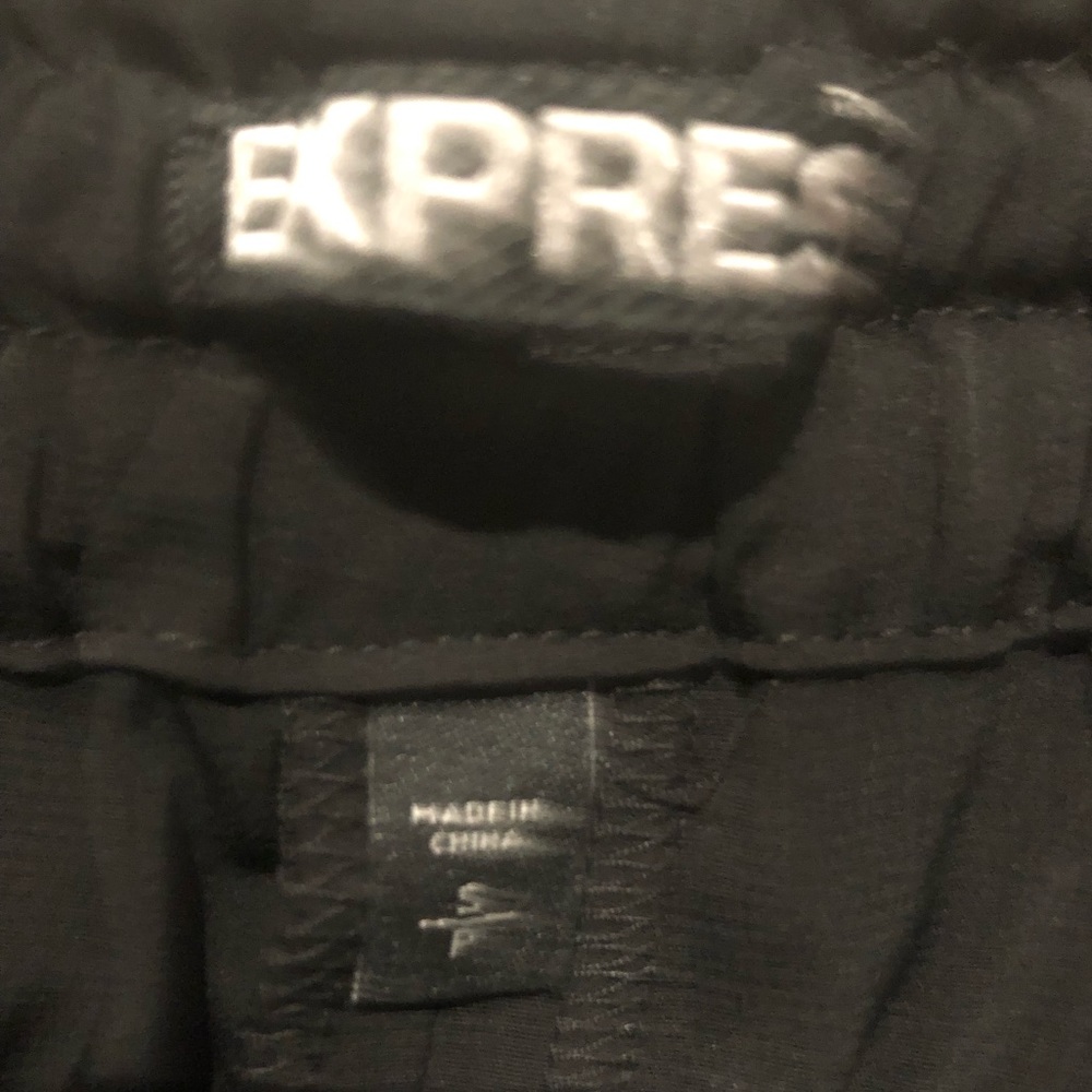 Express Black Ankle Length Drawstring Slacks - image 4